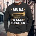 Bin Da Kann Losgehen Blow Music Bass Tubist B Tuba S Langarmshirts Geschenke für alte Männer