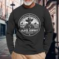 Black Cowboy African American History Afro Black Cowboy Long Sleeve T-Shirt Gifts for Old Men