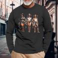 Black Cowgirl Western Rodeo Melanin Black History Texas Long Sleeve T-Shirt Gifts for Old Men