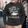 Blame It On The Drink Package Long Sleeve T-Shirt Gifts for Old Men