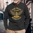 Blue Collar Custom Motorcycles Cleveland Ohio Vintage Long Sleeve T-Shirt Gifts for Old Men