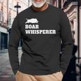 Boar Whisperer Hunting Season Wild Pigs Hog Hunters Long Sleeve T-Shirt Gifts for Old Men