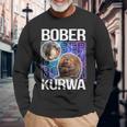 Bober Kurwa Flannelette Meme Galaxy Universe Langarmshirts Geschenke für alte Männer