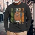 Bobr Kurwa Biber Bober Bobr Polish Beaver Meme Langarmshirts Geschenke für alte Männer