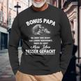 Bonus Papa Beste Stepfather Leben Besser Made Father's Day Langarmshirts Geschenke für alte Männer