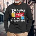 Book Character Reading Adventure Kid Boy Toddler Nerdy Long Sleeve T-Shirt Gifts for Old Men