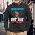 Boom Bitch Get Out The Way Retro 4Th Of July Patriotic Long Sleeve T-Shirt Gifts for Old Men