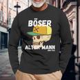 Böser Alter Mann Papa Opa Totenkopf Skullintage Spruch Langarmshirts Geschenke für alte Männer