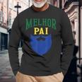 Brasilianisches Brasilien-Papa Dia Dos Pais Pai Langarmshirts Geschenke für alte Männer