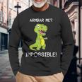 Brazilian Jiu-Jitsu Bjj Armbar T-Rex Dinosaur Long Sleeve T-Shirt Gifts for Old Men