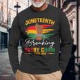 Breaking Every Chain Since 1865 Freedom Junenth Men Long Sleeve T-Shirt Gifts for Old Men