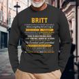 Britt Completely Unexplainable Name Father's Day 7 Long Sleeve T-Shirt Gifts for Old Men