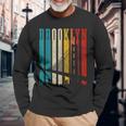 Brooklyn Bridge Vintage Ny Nyc Pride New York City Long Sleeve T-Shirt Gifts for Old Men