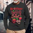 Brother Of The Berry Sweet One Strawberry First Birthday Long Sleeve T-Shirt Gifts for Old Men