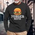 Burger Meister Bürgermeister Bbq Grill Chef Langarmshirts Geschenke für alte Männer