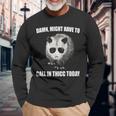 Might Have To Call In Thicc Today Opossum Meme Vintage Long Sleeve T-Shirt Gifts for Old Men