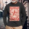 Camisaintage Hammer Sickle Urss Cccp Retro Soviet Camiseta de manga larga Regalos para ancianos