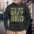 Camouflage Birthday Military Soldier Bday Celebration Long Sleeve T-Shirt Gifts for Old Men