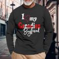 Canada I Love Canadien Boyfriend Couple Matching Long Sleeve T-Shirt Gifts for Old Men