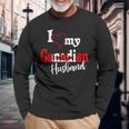Canada I Love My Canadien Husband Couple Matching Long Sleeve T-Shirt Gifts for Old Men