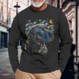 Cane Corso Dog Starry Night Dogs Lover Graphic Long Sleeve T-Shirt Gifts for Old Men
