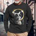 Cat Total Solar Eclipse 2024 Glasses April 8 Women Long Sleeve T-Shirt Gifts for Old Men