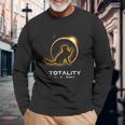 Cat Totality 4082024 Total Solar Eclipse 2024 Long Sleeve T-Shirt Gifts for Old Men