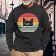 Cat Vintage Retro Vintage Langarmshirts Geschenke für alte Männer