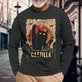 Catzilla Retro Langarmshirts Geschenke für alte Männer