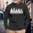 Celebrate Diversity Pet Bunnies For Rabbit Lovers Long Sleeve T-Shirt Gifts for Old Men