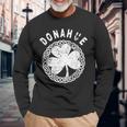 Celtic Theme Donahue Irish Family Name Long Sleeve T-Shirt Gifts for Old Men