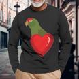 Cherry Headed Conure Parrot Heart Pocket Long Sleeve T-Shirt Gifts for Old Men