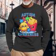 Chicken Nugget And French Fries Autism Awareness Long Sleeve T-Shirt Gifts for Old Men