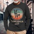 Chihuahua Dog -Intage Dad Chihuahua Dad S Langarmshirts Geschenke für alte Männer