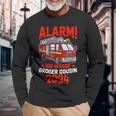 Children's Alarm Ich Werde Großer Cousin 2024 Fire Brigade Langarmshirts Geschenke für alte Männer