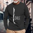 Chile Map Long Sleeve T-Shirt Gifts for Old Men