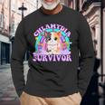 Chlamydia Survivor Cat Meme For Adult Humor Long Sleeve T-Shirt Gifts for Old Men