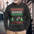 Christmas Booked Because Billiards Sport Lover Xmas Long Sleeve T-Shirt Gifts for Old Men