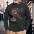 Christmas Bowling Black African American Santa Claus Bowler Long Sleeve T-Shirt Gifts for Old Men