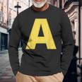 Christmas Chipmunks Costume Letter A Christmas Long Sleeve T-Shirt Gifts for Old Men