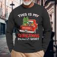 This Is My Christmas Pajama Rottweiler Truck Red Long Sleeve T-Shirt Gifts for Old Men