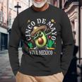 Cinco De Mayo Fiesta Camisa Avocado 5 De Mayo Viva Mexico Long Sleeve T-Shirt Gifts for Old Men