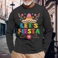 Cinco De Mayo Let's Fiesta Mexican Party Cinco De Mayo Long Sleeve T-Shirt Gifts for Old Men