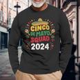 Cinco De Mayo Squad 2024 Fiesta Day Family Matching Costume Long Sleeve T-Shirt Gifts for Old Men