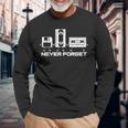 Cinta De Cassette De Audio Never Forget Camiseta de manga larga Regalos para ancianos