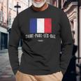 City Of Saint-Paul-Lès-Dax France French Flag Drapeau Long Sleeve T-Shirt Gifts for Old Men