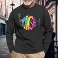 Colorful Phish-Jam Tie-Dye For Fisherman Fish Graphic Long Sleeve T-Shirt Gifts for Old Men