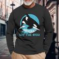 Comer La Rica Ballena Orca Meme Camiseta de manga larga Regalos para ancianos