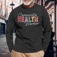 Community Health Worker Appreciation Leopard Long Sleeve T-Shirt Gifts for Old Men