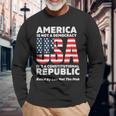 Constitutional Republic Ruled By Law Not The Mob Usa Flag Long Sleeve T-Shirt Gifts for Old Men